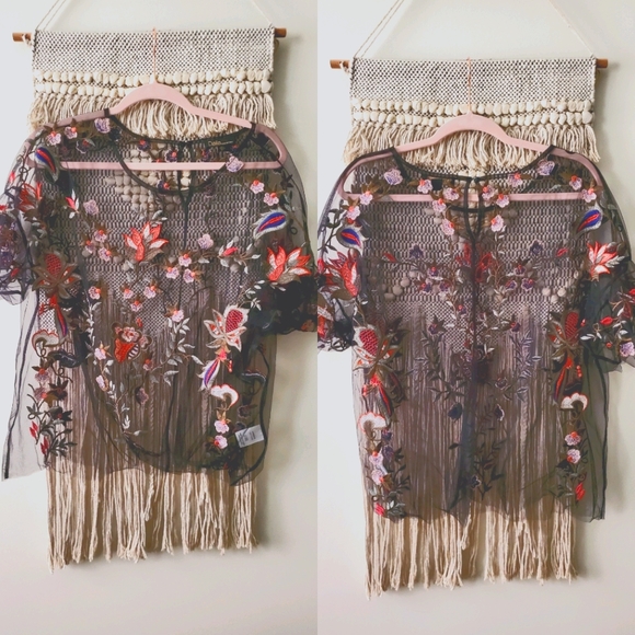 Dalia Floral Prints See-Thru Blouse - Picture 3 of 3